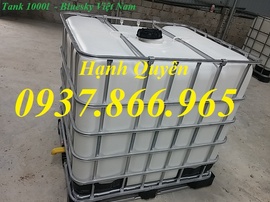 thùng chưa đung tích lớn 1000l, tank nhựa cũ 1000l, tank nhựa hóa chất 1 khối