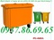 [4] xe gom rác 550l, thùng rác công nghiệp 4 bánh xe, thùng rác 60l, thùng rác 660l