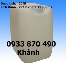 Can nhựa 20 lít vuông