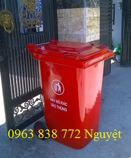 Bán thùng rác 240L composite, thùng rác môi trường 240L.