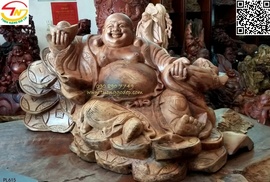 Tượng gỗ nu xá xị Phật Di Lặc (PL615)