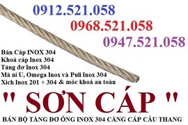 Cáp Inox 201,304 bán Hà Nội rẻ 0912. 521. 058 bán cáp bọc nhựa phi 16