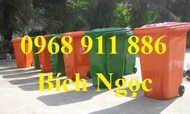 Thùng rác nhựa 2 bánh xe, thùng rác 120l, thùng rác cọc 55l, thùng rác môi trường