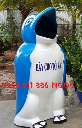 Thùng rác hình chim cánh cụt, thùng rác con gấu, thùng rác cá heo