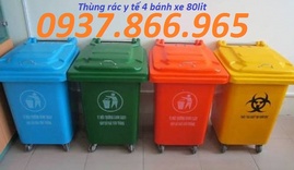 thùng rác bệnh viện, túi rác thải tái chế, hộp kim tiem màu vàng