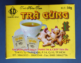 Trà Gừng-Làm ấm bụng, tiêu thực tốt, phòng say tàu xe