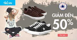 Mã giảm giá Tiki giảm giá lên tới 40-50% tất cả giày Converse