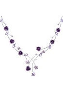Tp. Hồ Chí Minh: Bộ nữ trang Glamorousky Elegant Rose Necklace with Purple Austrian Element CL1654235