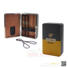 Set hộp đựng cigar, kéo cắt cigar Cohiba BLH520 (quà tặng sếp)