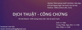 Dịch thuật công chứng lấy ngay, chất lượng đảm bảo 0981116315