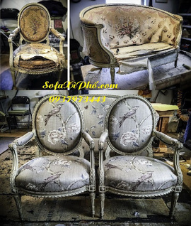 Bọc ghế sofa cũ cổ điển - nệm ghế salon cổ điển quận Bình Thạnh