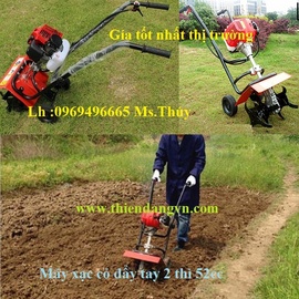 Bán máy khoan đất, máy xới cỏ làm đất mini 52cc tại đây rẻ nhất.