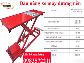 Bàn nâng sửa xe máy dương nền