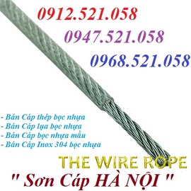 0947.521.058 Dây cáp thép bọc nhựa, dây cáp inox 304 giá tốt tại HÀ NỘI