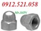 [3] Bán Đai ốc mũ thép mạ kẽm Hà Nội 0913.521.058 E cu mũ Inox các size