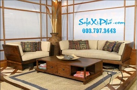 Bọc ghế sofa gỗ ghế sofa góc - May nệm ghế sofa quận 7