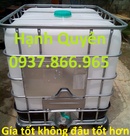 Vĩnh Phúc: bông chứa màu trắng 1000l, tank nhựa 1000l, téc nhựa IBC 1000L CL1659514P5