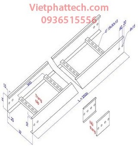 Thang cáp 150 x 50 sơn tĩnh điện giá tốt nhất hiện nay