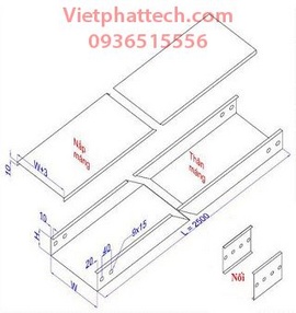 Máng cáp 200 x 50 sơn tĩnh điện giá rẻ nhất Miền Bắc