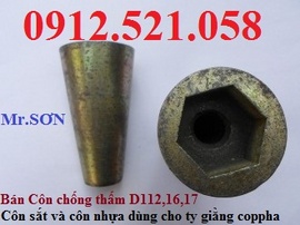 Bán Cone chống thấm D17 mạ kẽm 0912.521.058 ty ren vuông D17,16,12