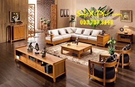Nệm ghế sofa gỗ quận 7 - Bọc ghế sofa vải tại nhà