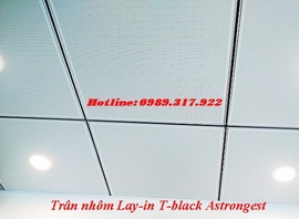 Đơn giá trần nhôm Lay in T black Luxalon, Trần nhôm Astrongest