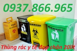 thùng rác bệnh viện 240lit, túi rác thải tái chế, hộp đựng kim tiêm