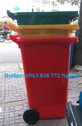 Thùng rác 240L nhựa hdpe - Thùng rác công cộng 240L - Thùng rác giá rẻ