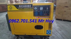 máy phát điện dùng cho gia đình SD3600EC 3 kva đề nổ chạy diesel có vỏ cách âm
