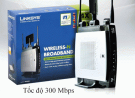 WIFIphát sóng xuyên tường linksys wrt 300N 3 anten 300mbps có repeater