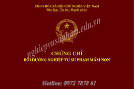 Đào tạo cấp nhanh chứng chỉ nghiệp vụ mầm non - 09727878761