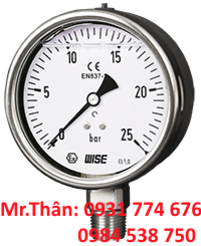 Đồng hồ đo áp suất P258 chính hãng WISE - Tăng Minh Phát VN
