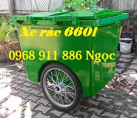 Xe thu gom rác , xe rác 660l, xe rác công nghiệp giá rẻ, xe đẩy rác