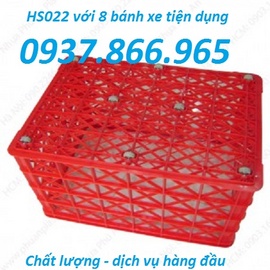 sóng nhựa bánh xe, thùng nhựa đặc b7, sọt nhựa công nghiệp, rổ nhựa bánh xe giá rẻ