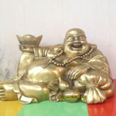 Tp. Hà Nội: Tượng Phật Di Lặc tựa bao bố dâng tiền cao 21cmx43cmx27cm, tượng dilac bằng đồng CL1703005P9