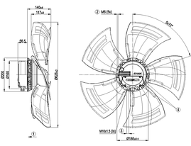 Axial fans Ebm - papst - A3G630-AQ37-23