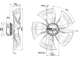 Axial fans Ebm - papst - A3G630-AQ37-35