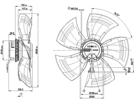 Axial fans Ebm - papst - A3G630-AR85-01