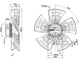 Axial fans Ebm - papst - A3G560-AQ41-01