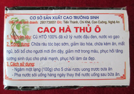 Cao Hà Thủ Ô Đỏ, chất lượng-++- Bổ máu huyết, đẹp Da và giúp đen tóc