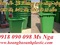 [4] bán xe rác composite, xe rác công cộng, xe rác 660 lít, xe thu gom rác, xe rác