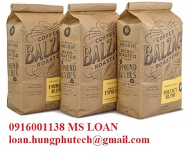 chuyên sản xuất túi giấy kraft đựng cà phê 100g, 250g, ..0916001138 Ms Loan