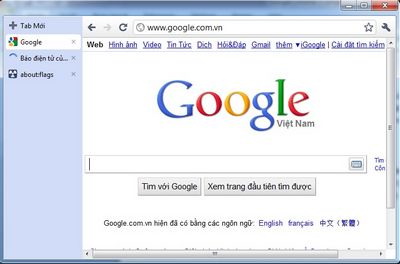 Trải nghiệm bản dùng thử đầu tiên của Google Chrome 9.0