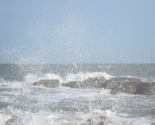 Tắm sóng ở gành đá Bình Châu