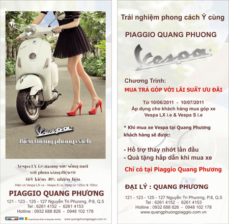 Mua trả góp xe Vespa với lãi suất ưu đãi, Ô tô - Xe máy, 