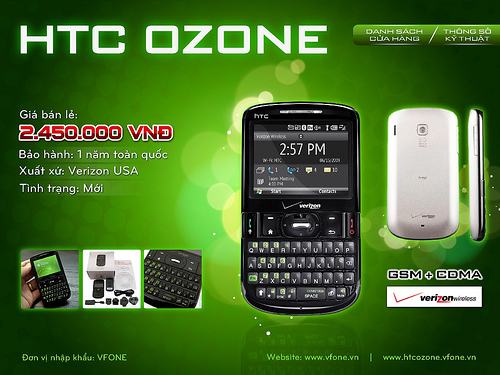 HTC Ozone giảm giá chưa từng có