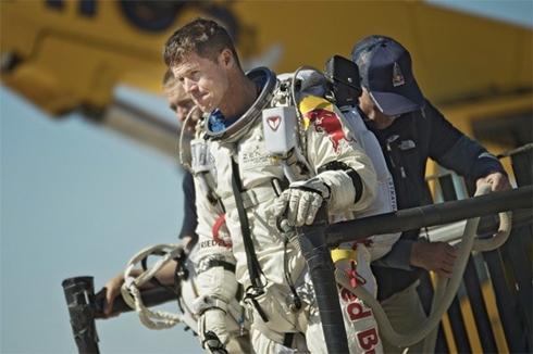 Felix Baumgartner - người thực hiện cú nhảy kỷ lục dưới sự tài trợ của Red Bull. Ảnh: Red Bull